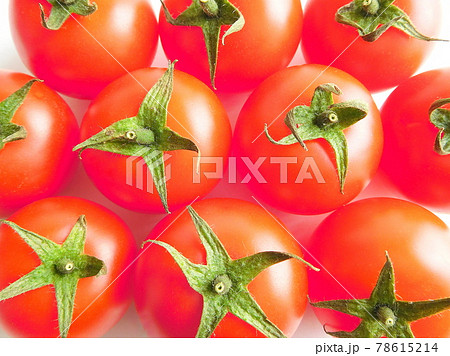 トマト　とまと　完熟トマト　整列　真俯瞰　物撮り 78615214