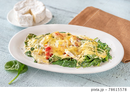 Cheesy baked eggs Cheesy baked eggs 78615578