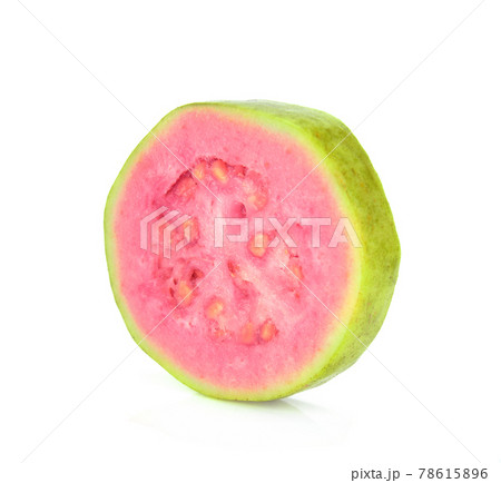 Slice guava fruit isolated on white background Slice guava fruit isolated on white background 78615896