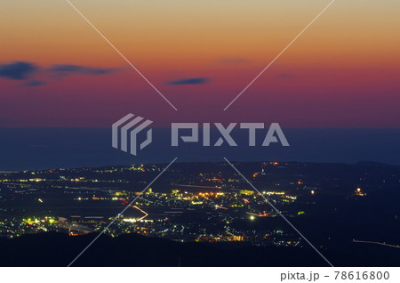 剱ヶ岳林道展望台からのあわら市の夜景 剱ヶ岳林道展望台からのあわら市の夜景 78616800