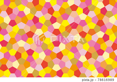 赤系の五角形の模様 78616989