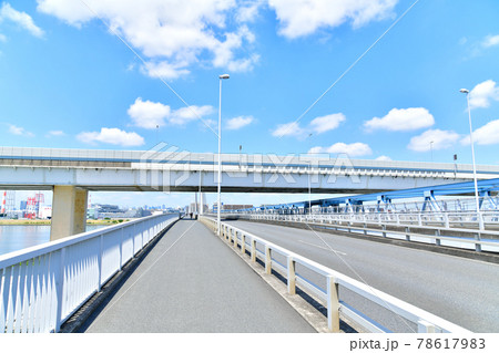清砂大橋/葛西側より江東区側を望む(東京都江戸川区)【2021.6】 清砂大橋/葛西側より江東区側を望む(東京都江戸川区)【2021.6】 78617983