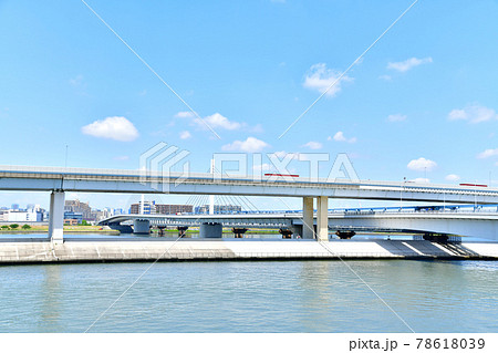 清砂大橋／葛西側より江東区側を望む(東京都江戸川区)【2021.6】 78618039