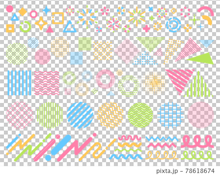 流行幾何圖案圖標集 流行幾何圖案圖標集 78618674