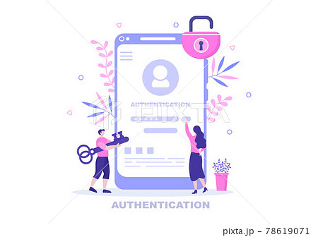 Authentication Security Vector Illustration Via Phone Or Computer For Code Message Shield And Password Secure Notice Login Authentication Security Vector Illustration Via Phone Or Computer For Code Message Shield And Password Secure Notice Login 78619071