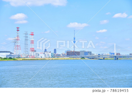 清砂大橋方面を望む(東京都江戸川区)【2021.6】 清砂大橋方面を望む(東京都江戸川区)【2021.6】 78619455