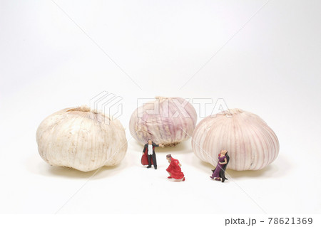 a cleared garlic around the mini Vampire figure a cleared garlic around the mini Vampire figure 78621369
