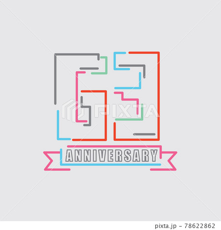 63th Years Anniversary Logo Birthday Celebration Abstract Design Vector Illustration. 78622862