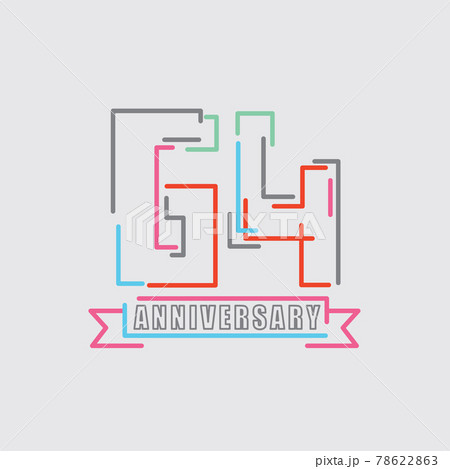 64th Years Anniversary Logo Birthday Celebration Abstract Design Vector Illustration. 64th Years Anniversary Logo Birthday Celebration Abstract Design Vector Illustration. 78622863
