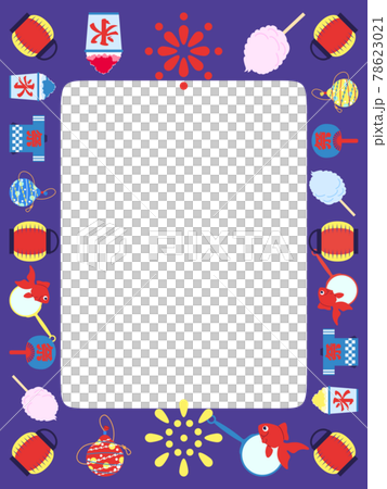 Postcard material for summer festival (portrait) 78623021