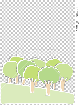 広葉樹の林のイラスト背景 78625119