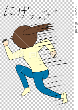 A woman escaping 78625422