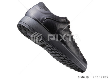 men's leather casual shoes levitate as if walking, on a white background, concept men's leather casual shoes levitate as if walking, on a white background, concept 78625465