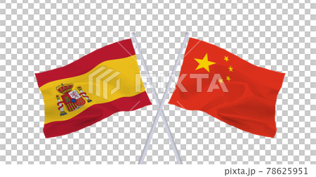 Flags of China and Spain 78625951