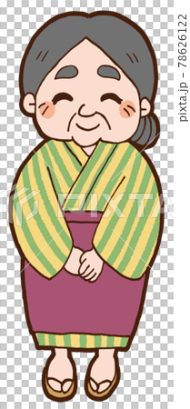 昔話の優しいおばあさんのイラスト 78626122