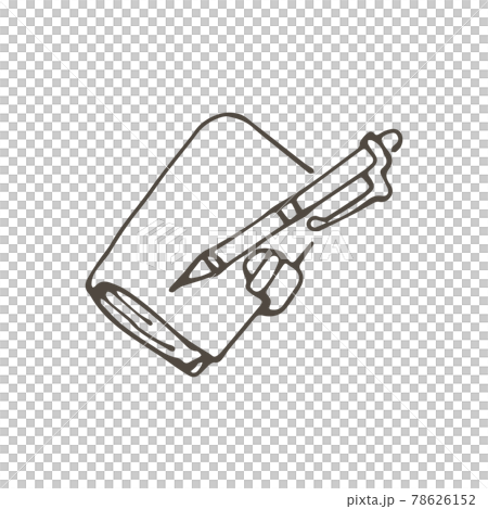手帳とペン　イラスト 78626152