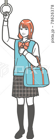 つり革につかまる女子高生③ 78626378