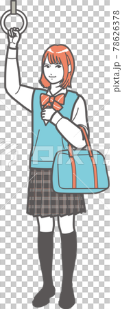 つり革につかまる女子高生③ 78626378
