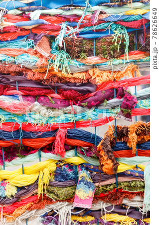Textile and thread pattern background. Textile and thread pattern background. 78626649