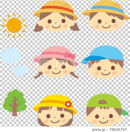 帽子をかぶった子供のイラスト 78626747