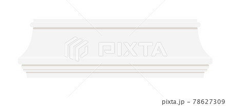White skirting baseboard styrofoam molding for wall isolated on white background. A White skirting baseboard styrofoam molding for wall isolated on white background. A 78627309