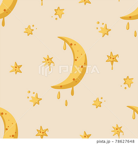 Cute kids star seamless pattern background. 78627648