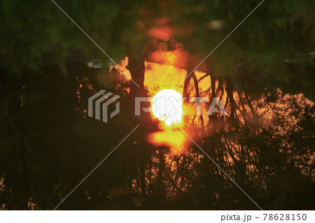 The reflection of the water surface of the sunset The reflection of the water surface of the sunset 78628150