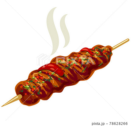Kebab With Sauceのイラスト素材