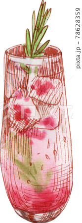 Refreshment drink with summer watercolor 78628359