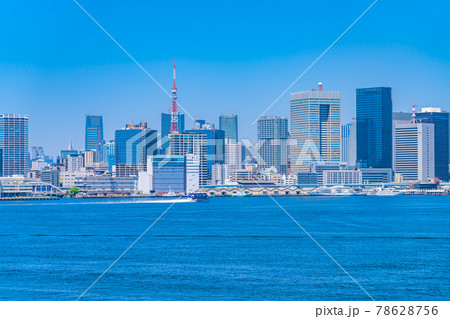東京の都市風景 お台場レインボーブリッジ 遊歩道からの風景 78628756