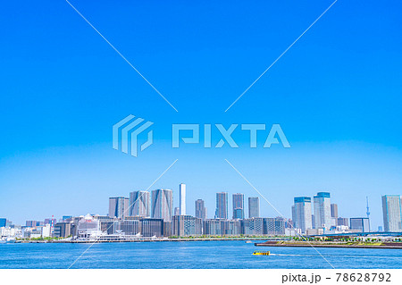 東京の都市風景 お台場レインボーブリッジ 遊歩道からの風景 78628792