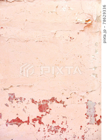 Old stucco wall texture of pink color 78629336