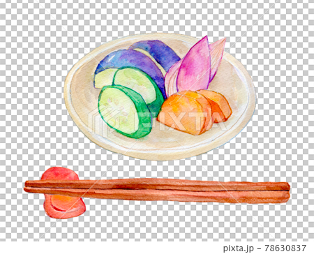 水彩イラスト　お漬け物 78630837