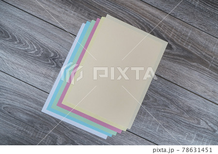 sheets of colored paper 78631451