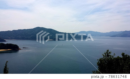 愛媛県松山市の忽那諸島の野忽那島の皿山から眺める瀬戸内海の初夏の風景【5月】 78631748