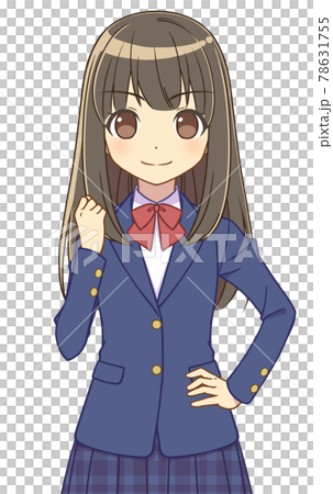 Blazer girl in a guts pose Blazer girl in a guts pose 78631755