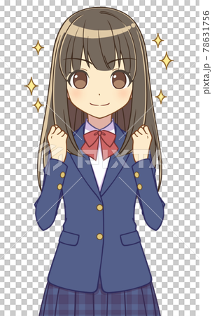 Blazer girl in a guts pose Blazer girl in a guts pose 78631756