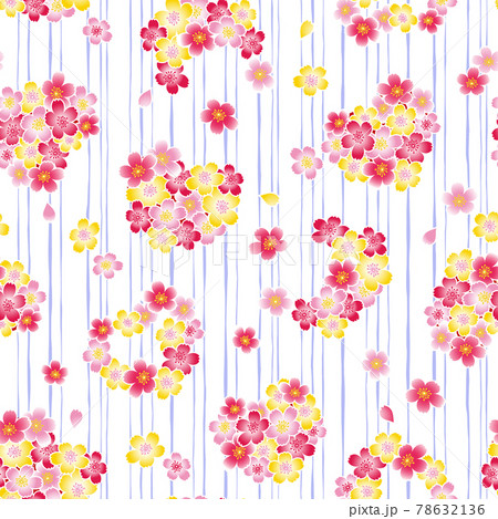 ハート形の可愛い桜柄, ハート形の可愛い桜柄, 78632136