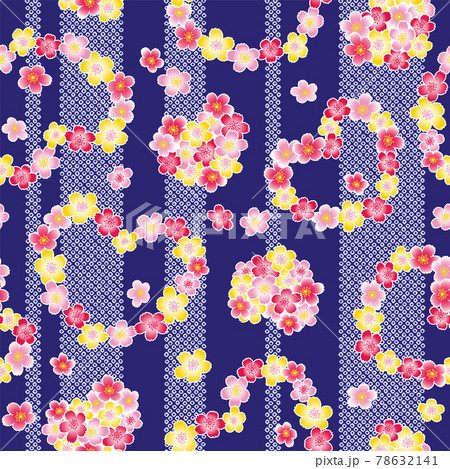 ハート形の可愛い桜柄, 78632141