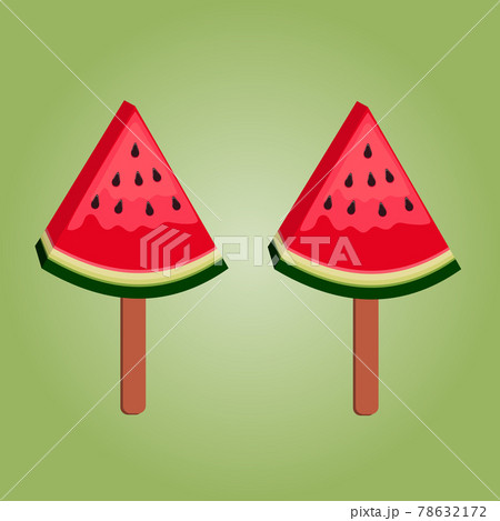 Two watermelon Ice cream on a stick Two watermelon Ice cream on a stick 78632172