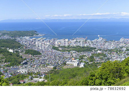 小樽天狗山からの眺め(同時撮影の動画素材あり) 小樽天狗山からの眺め(同時撮影の動画素材あり) 78632692