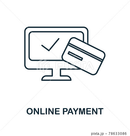 Online Payment line icon. Simple outline illustration from e-commerce collection. Creative Online Payment icon for web design, templates, infographics and more Online Payment line icon. Simple outline illustration from e-commerce collection. Creative Online Payment icon for web design, templates, infographics and more 78633086