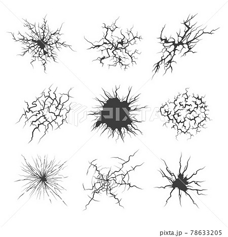 Fissure black cracked holes Fissure black cracked holes 78633205