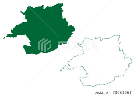 Betul district (Madhya Pradesh State, Narmadapuram division, Republic of India) map vector illustration, scribble sketch Betul map 78633661