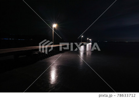 千葉県/ 国内でも珍しい木製桟橋「原岡桟橋（岡本桟橋）」夜景 78633712