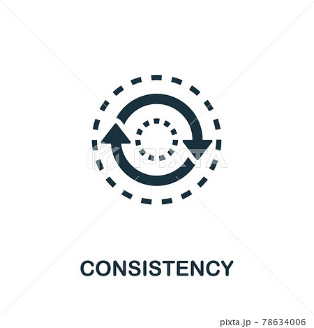 Consistency icon. Simple creative element. Filled monochrome Consistency icon for templates, infographics and banners 78634006