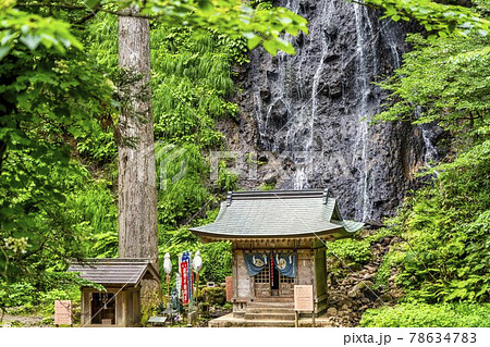 初夏の出羽三山神社 祓川神社と滝 山形県鶴岡市 初夏の出羽三山神社 祓川神社と滝 山形県鶴岡市 78634783