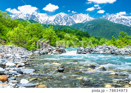 《長野県》白馬村・北アルプスの清流 《長野県》白馬村・北アルプスの清流 78634973