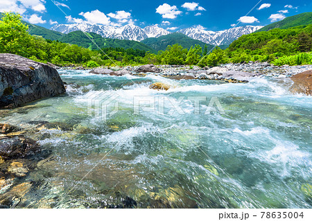 《長野県》白馬村・北アルプスの清流 《長野県》白馬村・北アルプスの清流 78635004