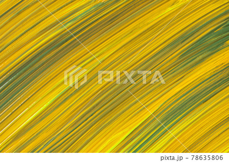 Abstract art background yellow and green colors. Watercolor painting on canvas with amber strokes and splash. 78635806